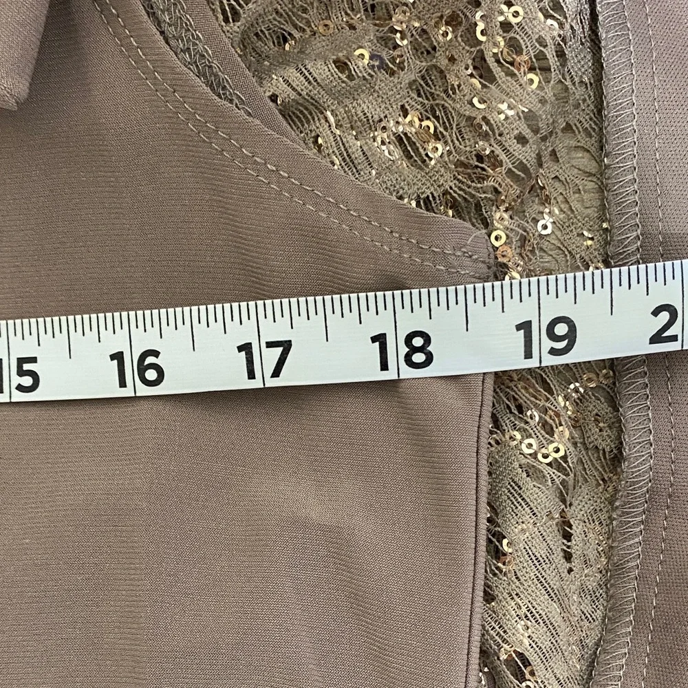 R&M Richards Gold and Brown Pantsuit size 8 - Picture 13 of 13